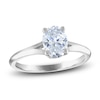 Thumbnail Image 1 of Diamond Engagement Ring 1 ct tw Oval/Round Platinum