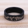 Thumbnail Image 4 of Men's Buffalo Wedding Band Dark Tantalum 7.0mm