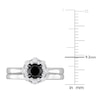 Thumbnail Image 4 of Black & White Diamond Bridal Set 1 ct tw Round 14K White Gold