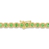 Thumbnail Image 1 of Natural Tsavorite Garnet Tennis Bracelet 14K Yellow Gold 7"