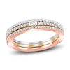 Thumbnail Image 1 of Diamond Stackable Ring 1/3 ct tw Round 14K Tri-Tone Gold