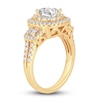 Thumbnail Image 2 of Diamond 3-Stone Engagement Ring 1-1/2 ct tw Princess/ Round 14K Yellow Gold