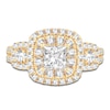 Thumbnail Image 3 of Diamond 3-Stone Engagement Ring 1-1/2 ct tw Princess/ Round 14K Yellow Gold