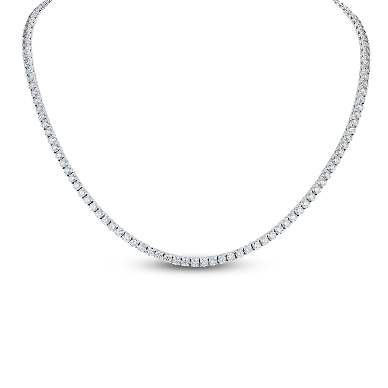 Matinee by A Link Diamond Opera Tennis Necklace 7 ct tw Round 18K White Gold 18"