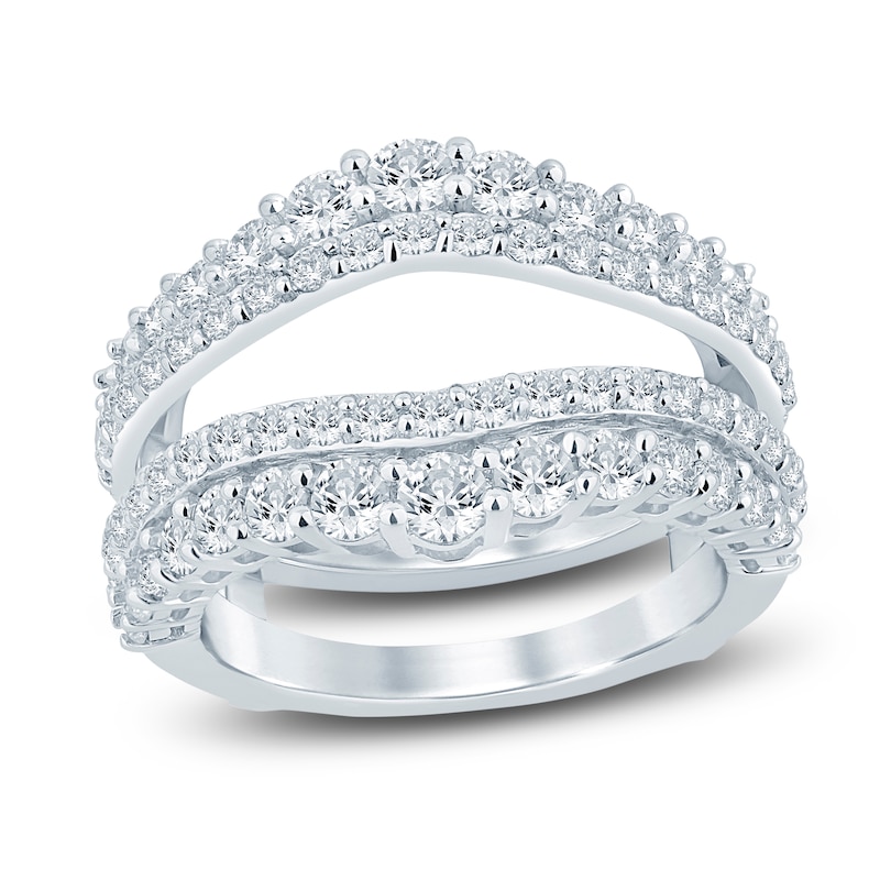 Diamond Anniversary Enhancer Band 2 Ct Tw Round 14k White Gold 