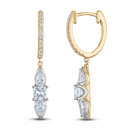 Diamond 3-Stone Earring 1-5/8 ct tw 14K Yellow Gold
