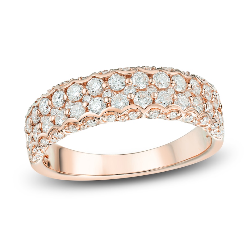 Diamond Multi-Row Anniversary Band 1 ct tw 14K Rose Gold