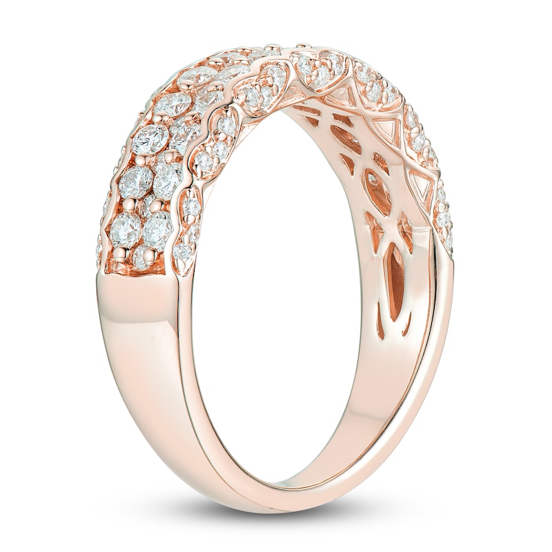 Main Image 2 of Diamond Multi-Row Anniversary Band 1 ct tw 14K Rose Gold