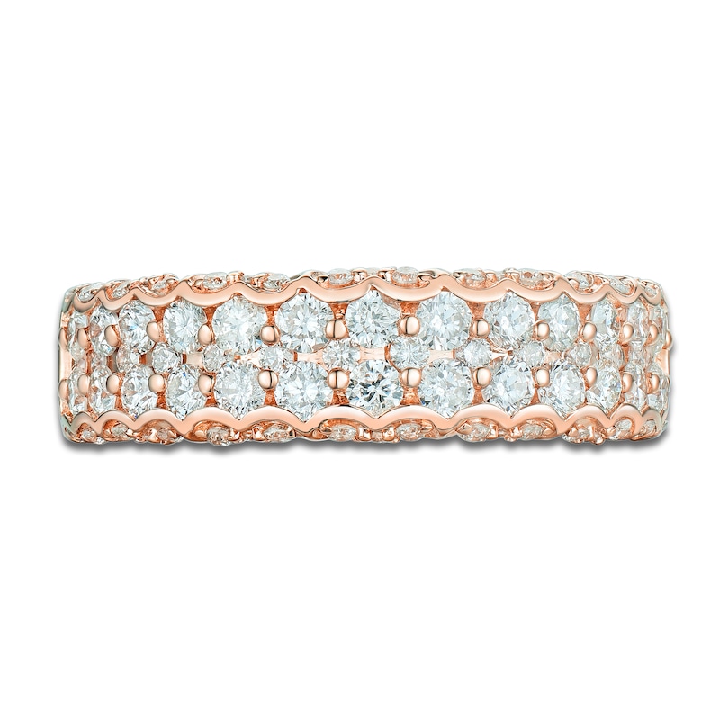 Main Image 3 of Diamond Multi-Row Anniversary Band 1 ct tw 14K Rose Gold