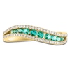 Thumbnail Image 3 of LALI Jewels Natural Emerald & Diamond Ring 1/5 ct tw 14K Yellow Gold