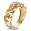 Thumbnail Image 2 of 1933 by Esquire Diamond Cross & Chain Link Ring 1/6 ct tw 14K Yellow Gold-Plated Sterling Silver