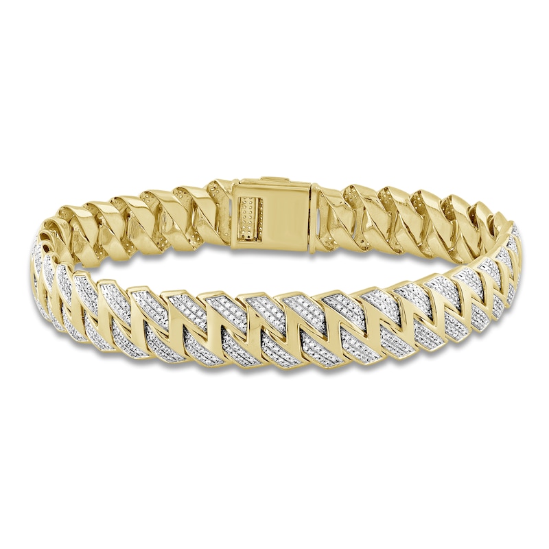 Main Image 1 of Men's Diamond Bracelet 2 ct tw 10K Yellow Gold 8.25&quot;