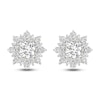 Thumbnail Image 2 of Diamond Starburst Halo Stud Earrings 1 ct tw 14K White Gold