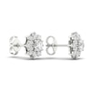 Thumbnail Image 3 of Diamond Starburst Halo Stud Earrings 1 ct tw 14K White Gold