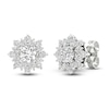 Thumbnail Image 4 of Diamond Starburst Halo Stud Earrings 1 ct tw 14K White Gold