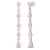 Thumbnail Image 0 of Pear-Shaped Pink & White Lab-Created Diamond Drop Earrings 6-1/4 ct tw 14K White Gold