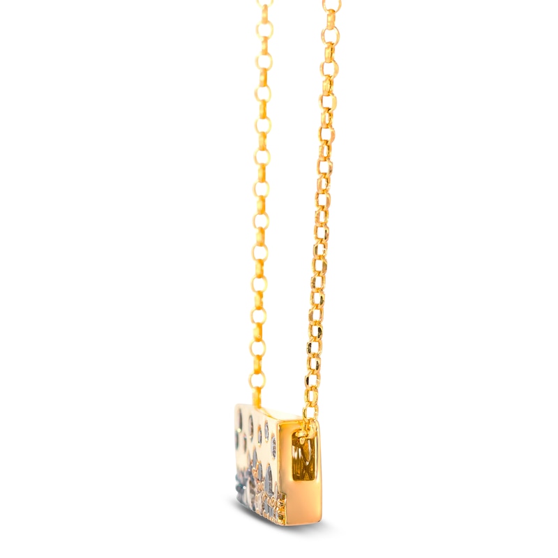 Le Vian Tramonto D'Oro Diamond Bar Necklace 3/4 ct tw 14K Honey Gold 19"