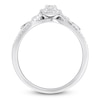 Thumbnail Image 1 of Multi-Diamond Pear-Shaped Halo Promise Ring 1/4 ct tw 10K White Gold