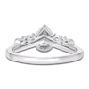 Thumbnail Image 2 of Multi-Diamond Pear-Shaped Halo Promise Ring 1/4 ct tw 10K White Gold