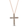 Thumbnail Image 0 of Le Vian Diamond Cross Necklace 1-1/5 ct tw 14K Strawberry Gold 19"