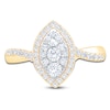 Thumbnail Image 2 of Brilliant Moments Multi-Diamond Marquise Halo Engagement Ring 3/4 ct tw 14K Two-Tone Gold