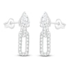 Thumbnail Image 2 of Pear-Shaped Lab-Created Diamond Link Drop Earrings 2 ct tw 14K White Gold