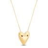 Thumbnail Image 2 of Italia D'Oro Sliding Puff Heart Necklace 14K Yellow Gold 18&quot;