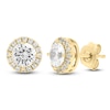 Thumbnail Image 2 of Brilliant Moments Diamond Halo Stud Earrings 2 ct tw 14K Yellow Gold