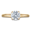 Thumbnail Image 2 of Certified Round-Cut Diamond Solitaire Engagement Ring 1 ct tw 14K Yellow Gold (SI2/G)