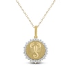 Thumbnail Image 1 of Diamond Zodiac Scorpio Medallion Necklace 1/3 ct tw 10K Yellow Gold 18&quot;