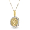 Thumbnail Image 2 of Diamond Zodiac Scorpio Medallion Necklace 1/3 ct tw 10K Yellow Gold 18&quot;