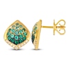 Thumbnail Image 1 of Le Vian Emerald Ombré Earrings 1/10 ct tw Diamonds 14K Honey Gold