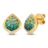 Thumbnail Image 2 of Le Vian Emerald Ombré Earrings 1/10 ct tw Diamonds 14K Honey Gold