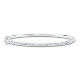 Shy Creation Diamond Bangle Bracelet 7/8 ct tw 14K White Gold SC22005521ZM