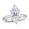 Thumbnail Image 1 of Marquise-Cut Lab-Created Diamond Solitaire Plus Engagement Ring 3 ct tw Platinum (VS2/F)