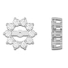 Thumbnail Image 1 of Lab-Created Diamond Flower Earring Jackets 1-3/8 ct tw 10K White Gold