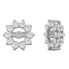 Thumbnail Image 2 of Lab-Created Diamond Flower Earring Jackets 1-3/8 ct tw 10K White Gold