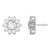 Thumbnail Image 4 of Lab-Created Diamond Flower Earring Jackets 1-3/8 ct tw 10K White Gold