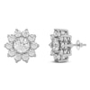 Thumbnail Image 5 of Lab-Created Diamond Flower Earring Jackets 1-3/8 ct tw 10K White Gold