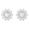 Thumbnail Image 6 of Lab-Created Diamond Flower Earring Jackets 1-3/8 ct tw 10K White Gold