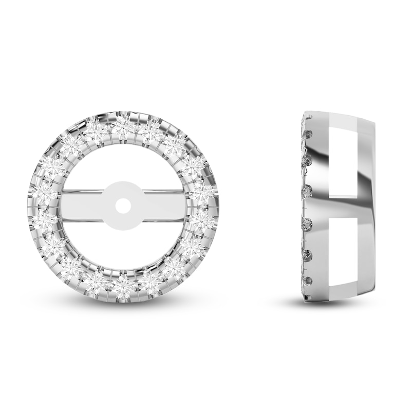 Main Image 1 of Lab-Created Diamond Earring Jackets 3/8 ct tw 10K White Gold