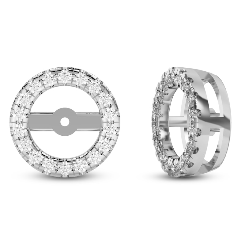 Main Image 2 of Lab-Created Diamond Earring Jackets 3/8 ct tw 10K White Gold