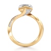 Thumbnail Image 2 of J'Lure Hexagon Step-Cut Lab-Created Diamond Bypass Engagement Ring 3-1/4 ct tw 18K Yellow Gold