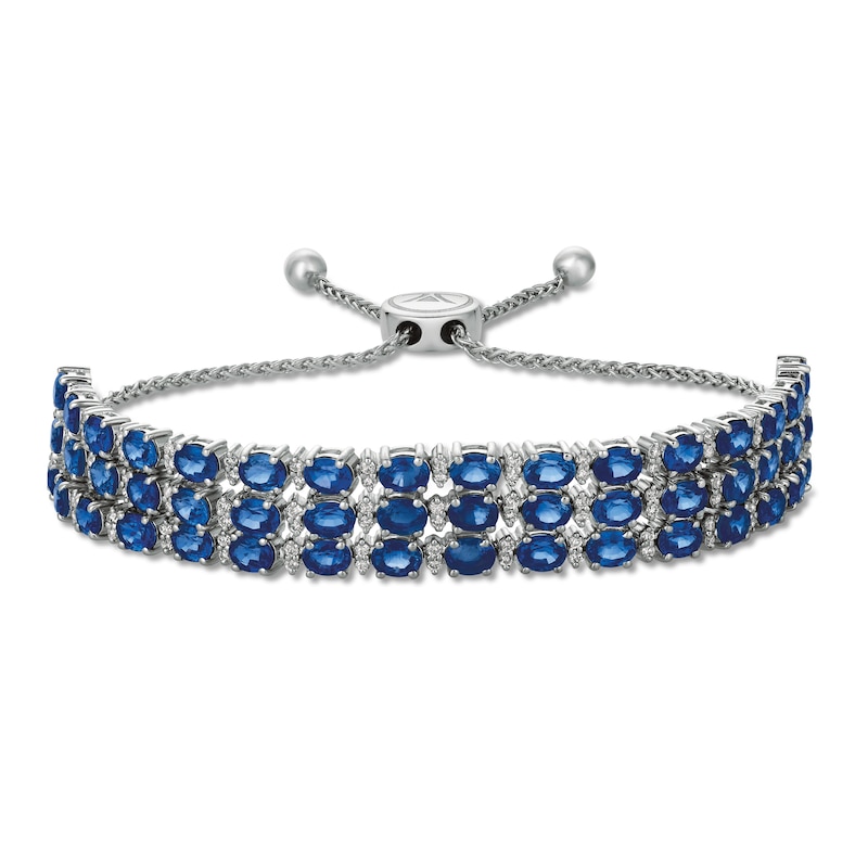Le Vian Natural Sapphire Bolo Bracelet 5/8 ct tw Diamonds 14K Vanilla Gold