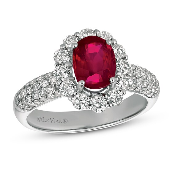 Le Vian Ruby Ring 1 ct tw Diamonds 18K Vanilla Gold | Jared