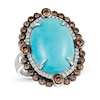 Thumbnail Image 0 of Le Vian Couture Natural Turquoise Ring 3/4 ct tw Diamonds 18K Vanilla Gold