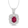 Thumbnail Image 1 of Le Vian Couture Natural Ruby Necklace 3/4 ct tw Diamonds Platinum 18&quot;