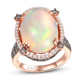 Le Vian Couture Opal Ring 1-1/2 ct tw Diamonds 18K Strawberry Gold