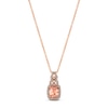 Thumbnail Image 1 of Le Vian Creme Brulee Morganite Necklace 1/2 ct tw Diamonds 18K Strawberry Gold 18&quot;