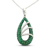 Thumbnail Image 0 of Le Vian Natural Emerald Necklace 1/8 ct tw Diamonds 14K Vanilla Gold